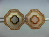 LARGE .35CT DIAMOND & AAA MOTHER OF PEARL 14KT ROSE GOLD 3D OCTAGON CUFF LINKS