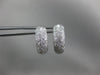0.40CT ROUND DIAMOND 18KT WHITE GOLD CLASSIC PAVE MILGRAIN HUGGIE EARRINGS #26298