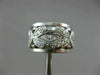 ANTIQUE WIDE 1.80CT ROUND & MARQUISE DIAMOND PLATINUM FILIGREE ANNIVERSARY RING