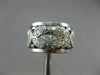 ANTIQUE WIDE 1.80CT ROUND & MARQUISE DIAMOND PLATINUM FILIGREE ANNIVERSARY RING