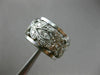 ANTIQUE WIDE 1.80CT ROUND & MARQUISE DIAMOND PLATINUM FILIGREE ANNIVERSARY RING