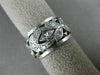 ANTIQUE WIDE 1.80CT ROUND & MARQUISE DIAMOND PLATINUM FILIGREE ANNIVERSARY RING