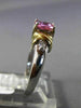0.75CT DIAMOND & AAA OVAL PINK SAPPHIRE 14KT 2 TONE GOLD 3 STONE ENGAGEMENT RING