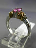 0.75CT DIAMOND & AAA OVAL PINK SAPPHIRE 14KT 2 TONE GOLD 3 STONE ENGAGEMENT RING