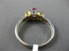 0.75CT DIAMOND & AAA OVAL PINK SAPPHIRE 14KT 2 TONE GOLD 3 STONE ENGAGEMENT RING