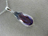 LARGE 3.46CT DIAMOND & AAA AMETHYST 14K WHITE GOLD 3D TEAR DROP FILIGREE PENDANT