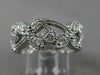 ANTIQUE 1.10CT DIAMOND 14K WHITE GOLD FILIGREE ETERNITY WEDDING RING E VVS 18531