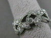 ANTIQUE 1.10CT DIAMOND 14K WHITE GOLD FILIGREE ETERNITY WEDDING RING E VVS 18531