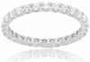 ESTATE .96CT DIAMOND 14KT WHITE GOLD 3D 9 STONE LUCIDA ETERNITY ANNIVERSARY RING