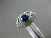 LARGE 1.36CT DIAMOND & AAA TANZANITE 14KT WHITE GOLD 3D FILIGREE ENGAGEMENT RING