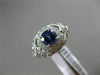 LARGE 1.36CT DIAMOND & AAA TANZANITE 14KT WHITE GOLD 3D FILIGREE ENGAGEMENT RING