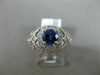 LARGE 1.36CT DIAMOND & AAA TANZANITE 14KT WHITE GOLD 3D FILIGREE ENGAGEMENT RING