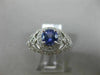 LARGE 1.36CT DIAMOND & AAA TANZANITE 14KT WHITE GOLD 3D FILIGREE ENGAGEMENT RING