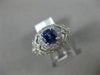 LARGE 1.36CT DIAMOND & AAA TANZANITE 14KT WHITE GOLD 3D FILIGREE ENGAGEMENT RING