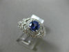 LARGE 1.36CT DIAMOND & AAA TANZANITE 14KT WHITE GOLD 3D FILIGREE ENGAGEMENT RING
