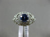 LARGE 1.36CT DIAMOND & AAA TANZANITE 14KT WHITE GOLD 3D FILIGREE ENGAGEMENT RING