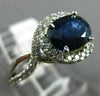 WIDE 1.88CT DIAMOND & AAA SAPPHIRE 14KT WHITE GOLD HALO INFINITY ENGAGEMENT RING