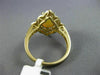 ANTIQUE LARGE 2.50CT DIAMOND & AAA OPAL 14KT 2 TONE GOLD 3D FILIGREE SQUARE RING