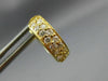 ESTATE .56CT DIAMOND 14KT YELLOW GOLD CLASSIC 2 ROW PAVE HUGGIE EARRINGS #26079