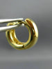 ESTATE .56CT DIAMOND 14KT YELLOW GOLD CLASSIC 2 ROW PAVE HUGGIE EARRINGS #26079