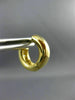 ESTATE .56CT DIAMOND 14KT YELLOW GOLD CLASSIC 2 ROW PAVE HUGGIE EARRINGS #26079