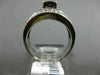WIDE 1.52CT DIAMOND & AAA OVAL SAPPHIRE 14K WHITE GOLD MULTI ROW ENGAGEMENT RING