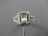 WIDE 1.77CT DIAMOND & AAA EMERALD CUT AQUAMARINE 14KT WHITE GOLD ENGAGEMENT RING