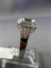 WIDE 1.77CT DIAMOND & AAA EMERALD CUT AQUAMARINE 14KT WHITE GOLD ENGAGEMENT RING