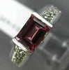 1.16CT DIAMOND & AAA EMERALD CUT PINK TOURMALINE 14KT WHITE GOLD ENGAGEMENT RING