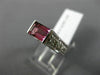 1.16CT DIAMOND & AAA EMERALD CUT PINK TOURMALINE 14KT WHITE GOLD ENGAGEMENT RING
