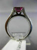 1.16CT DIAMOND & AAA EMERALD CUT PINK TOURMALINE 14KT WHITE GOLD ENGAGEMENT RING