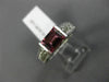 1.16CT DIAMOND & AAA EMERALD CUT PINK TOURMALINE 14KT WHITE GOLD ENGAGEMENT RING