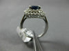 LARGE 3.15CT DIAMOND & AAA SAPPHIRE 14KT WHITE GOLD DOUBLE HALO ENGAGEMENT RING