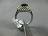 LARGE 3.15CT DIAMOND & AAA SAPPHIRE 14KT WHITE GOLD DOUBLE HALO ENGAGEMENT RING