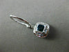 3.04CT DIAMOND & AAA BLUE TOPAZ 14KT WHITE GOLD HALO LEVERBACK HANGING EARRINGS