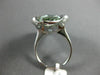 EXTRA LARGE 8.20CT DIAMOND & AAA TSAVORITE & AQUAMARINE 18K WHITE GOLD LEAF RING
