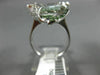 EXTRA LARGE 8.20CT DIAMOND & AAA TSAVORITE & AQUAMARINE 18K WHITE GOLD LEAF RING