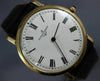 ESTATE ULYSSE NARDIN .10CT AAA SAPPHIRE 18KT YELLOW GOLD ROUND MENS WATCH #26629