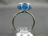 4.92CT DIAMOND & AAA ROUND BLUE TOPAZ 14KT WHITE GOLD TRIANGULAR FLOWER FUN RING