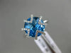 4.92CT DIAMOND & AAA ROUND BLUE TOPAZ 14KT WHITE GOLD TRIANGULAR FLOWER FUN RING