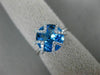 4.92CT DIAMOND & AAA ROUND BLUE TOPAZ 14KT WHITE GOLD TRIANGULAR FLOWER FUN RING