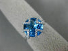 4.92CT DIAMOND & AAA ROUND BLUE TOPAZ 14KT WHITE GOLD TRIANGULAR FLOWER FUN RING