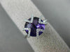 3.57CT DIAMOND & AAA ROUND AMETHYST 14K WHITE GOLD 3D TRIANGULAR FLOWER FUN RING