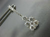 2.0CT DIAMOND 18KT WHITE GOLD 3D ROUND CLUSTER SQUARE CLASSIC HANGING EARRINGS