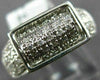 WIDE .70CT DIAMOND 18KT WHITE GOLD 3D ROUND RECTANGULAR MOVABLE BARREL FUN RING