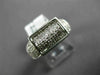 WIDE .70CT DIAMOND 18KT WHITE GOLD 3D ROUND RECTANGULAR MOVABLE BARREL FUN RING