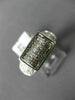WIDE .70CT DIAMOND 18KT WHITE GOLD 3D ROUND RECTANGULAR MOVABLE BARREL FUN RING