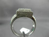 WIDE .70CT DIAMOND 18KT WHITE GOLD 3D ROUND RECTANGULAR MOVABLE BARREL FUN RING