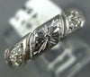 ANTIQUE .35CT DIAMOND 14K WHITE GOLD 3D FILIGREE ETERNITY ANNIVERSARY RING #1190