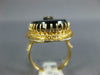 ANTIQUE LARGE .04CT OLD MINE DIAMOND & AAA ONYX 14KT 2 TONE GOLD OVAL RING #2749